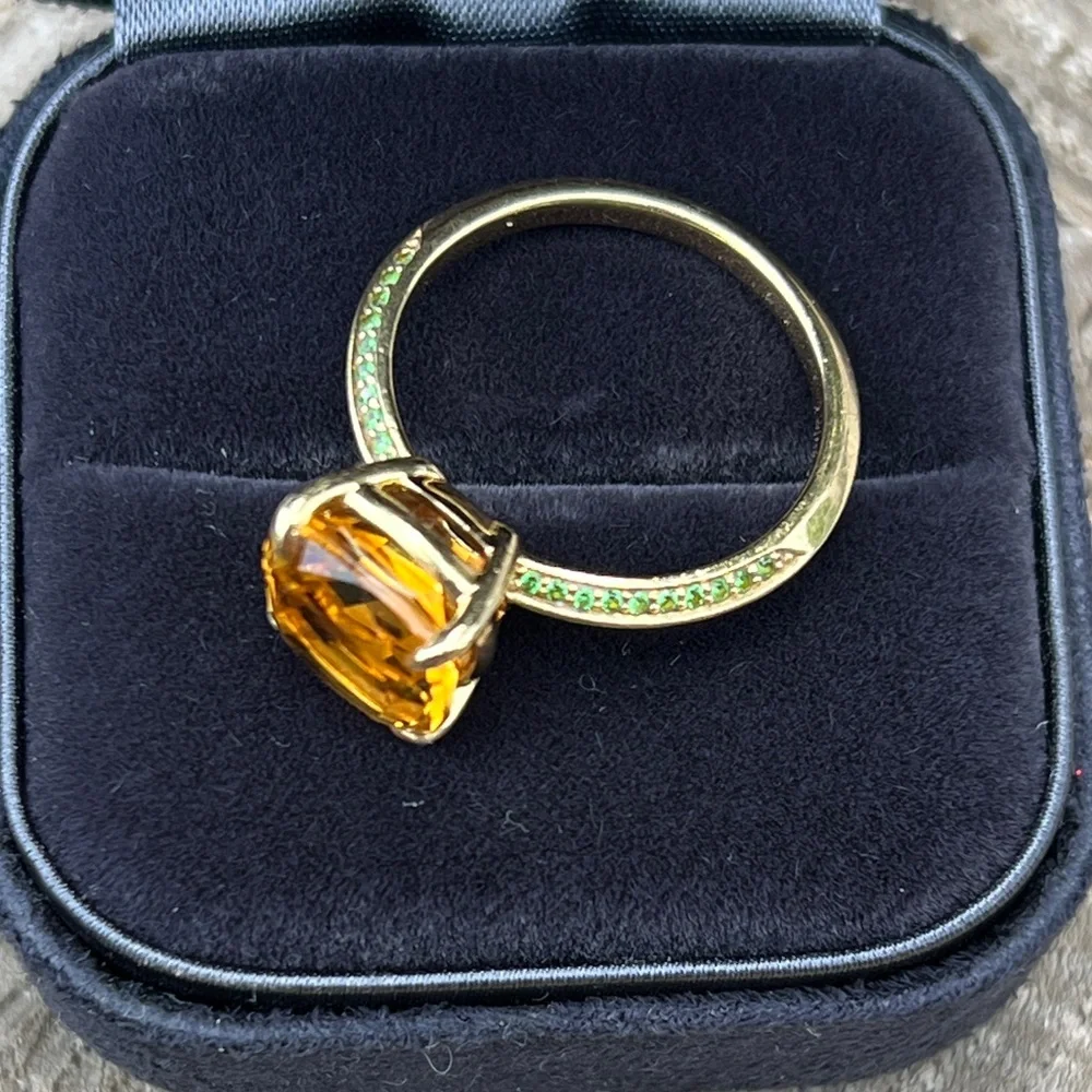 Citrine and Tsavorite!